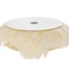 Ruban guirlande de plumes naturel ivoire creme 10M