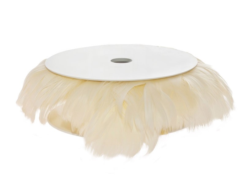 Ruban guirlande de plumes naturel ivoire creme 10M Ruban guirlande de plumes naturel ivoire creme 10M