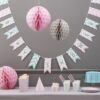 Guirlande fanion baby shower chevron pastel