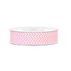 Ruban chevrons rose en coton zig zag
