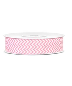 Ruban chevrons rose en coton zig zag