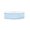 10M Ruban rayé blanc bleu ciel coton 18mm
