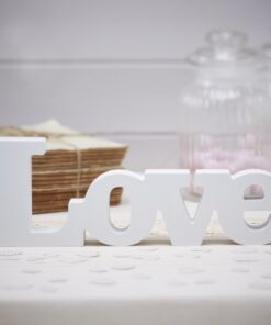 Lettres deco LOVE en bois blanc