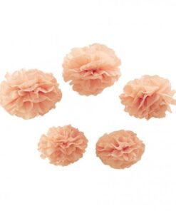 5 pompons rose pastel so chic blush