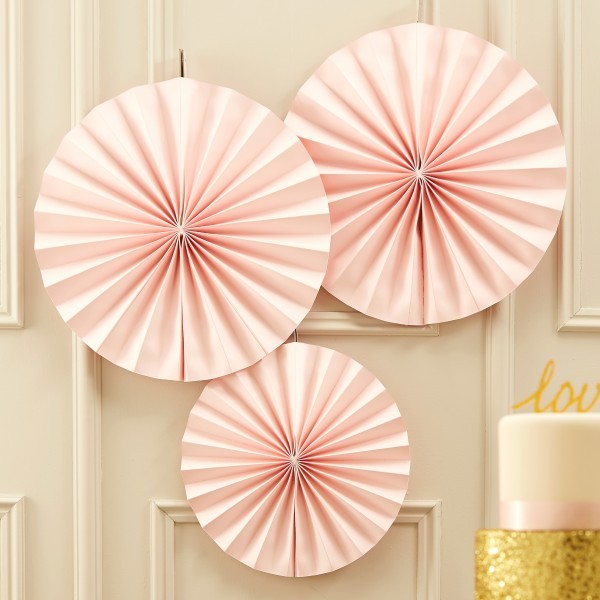 3 rosaces papier rose pastel blush so chic 3 rosaces papier rose pastel blush so chic