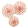 3 rosaces papier rose pastel blush so chic