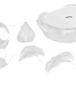 Ruban guirlande de plumes BLANC 10M