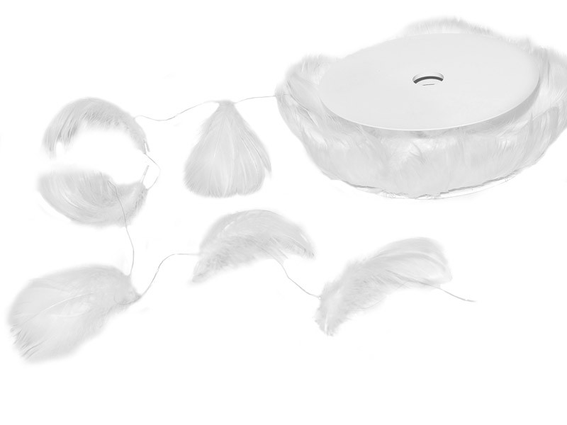 Ruban guirlande de plumes BLANC 10M Ruban guirlande de plumes BLANC 10M