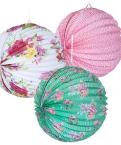 3 lanternes lampion flower liberty shabby tea party