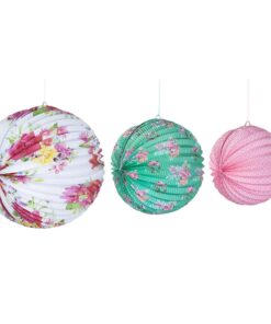 3 lanternes lampion flower liberty shabby tea party