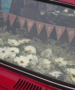 Guirlande JUST MARRIED kraft pour voiture mariés
