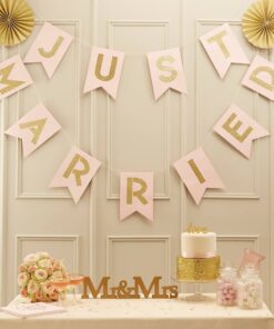 Mr & Mrs lettres en bois mariage doré
