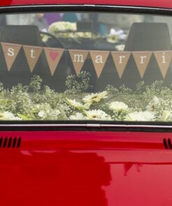 Guirlande JUST MARRIED kraft pour voiture mariés