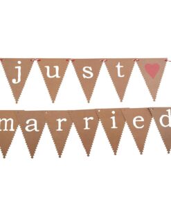 Guirlande JUST MARRIED kraft pour voiture mariés