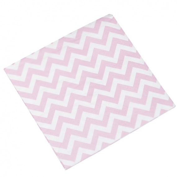 20 petites serviettes cocktail chevron rose 20 petites serviettes cocktail chevron rose