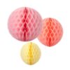 3 boules alvéolées sorbet pastel pêche abricot jane