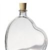 Mignonnette fiole en verre forme coeur 50ml