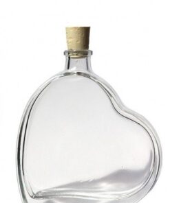 Mignonnette fiole en verre forme coeur 50ml