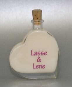 Mignonnette fiole en verre forme coeur 50ml