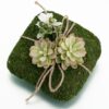 Coussin pour alliance mousse fleur artificelle