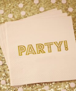 20 serviettes rose party or table EVJF