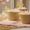 10 caissettes à cupcakes or glitter
