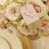 10 étiquettes tag rose pastel et doré glitter