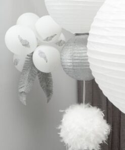 Location boule de plumes 30 cm blanc