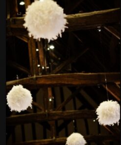 Location boule de plumes 30 cm blanc