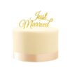Cake topper gateau mariage just married doré