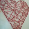 Location grand coeur en osier rotin rose 120cm