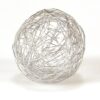 10 boules deco métal argent 8 cm
