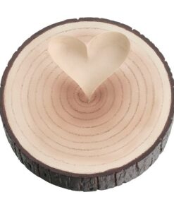 Porte alliances rondin de bois découpe coeur