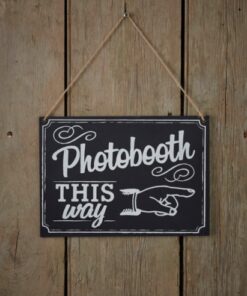 Panneau directionnel coin photobooth