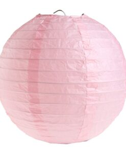 1 lanterne chinoise en papier rose pastel 30cm