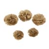 5 pompons en papier doré gold