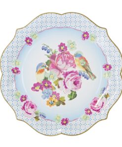 4 Plat assiettes vintage floral tea party 30cm