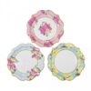 12 assiettes repas fleurs vintage tea party