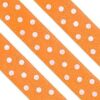 Ruban satin orange à pois decor gateau