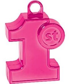Poids pour ballon rose anniversaire 1 an
