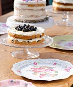 4 Plat assiettes vintage floral tea party 30cm