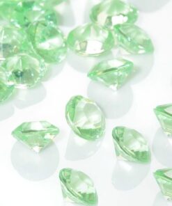 Confettis perles rondes diamant vert pomme 6mm