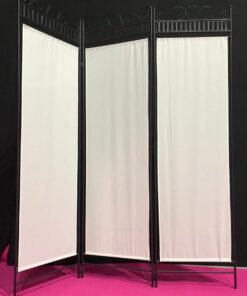 Location paravent volet en fer forge et toile amovible