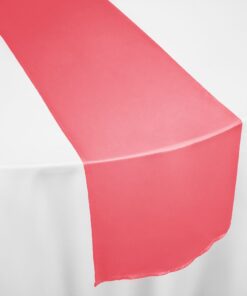 Location chemin de table corail en satin