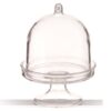Mini cloche plexi plateau serviteur à dragées 8cm