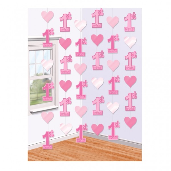 6 guirlandes verticales anniversaire 1 an fille 6 guirlandes verticales anniversaire 1 an fille