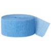Guirlande papier crepon uni bleu ciel