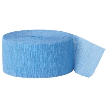 Guirlande papier crepon uni bleu ciel Guirlande papier crepon uni bleu ciel