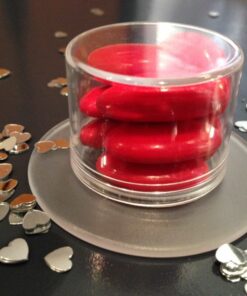 Chapeau boite plexi contenant dragées 6cm