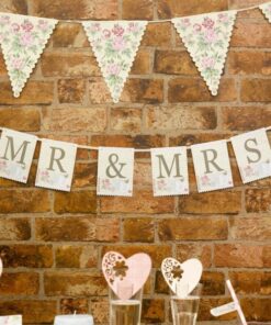 Guirlande Mr Mrs mariage shabby love